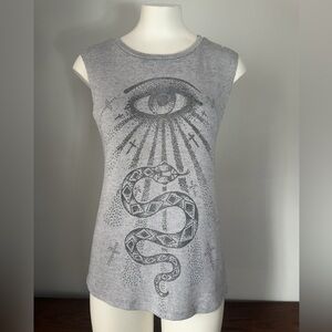 Daydreamer Gray Eye & Snake Graphic Tank